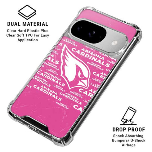NFL Arizona Cardinals Pink Blast Google Pixel 10 Clear Case